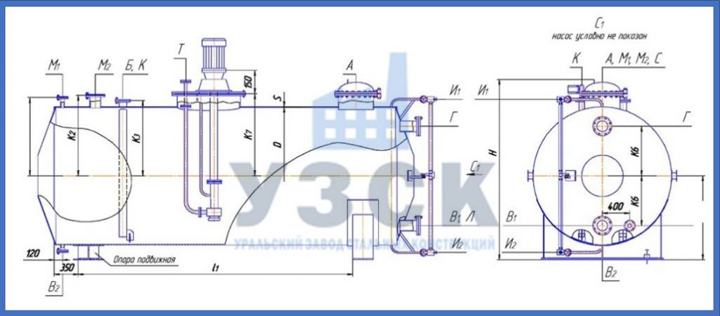 Чертеж емкости ГКК в Смоленске